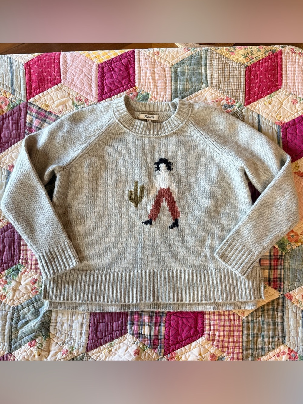 Madewell El Rancho Cowgirl Cactus Sweater - Small